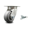 Service Caster 4 Inch Kingpinless Thermoplastic Rubber Wheel Swivel Caster with Swivel Lock SCC SCC-KP30S420-TPRRF-BSL